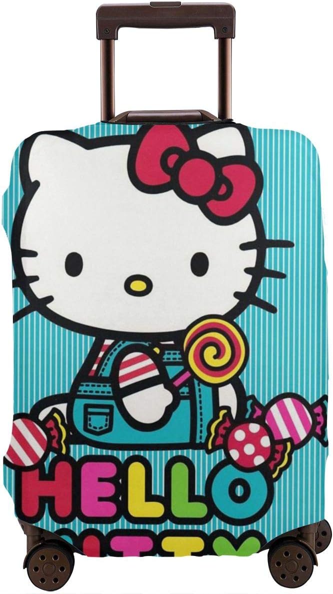 Travel Luggage Cover Hello Kitty Blue Suitcase Protector Washable Baggage Covers 18-32 Inch
