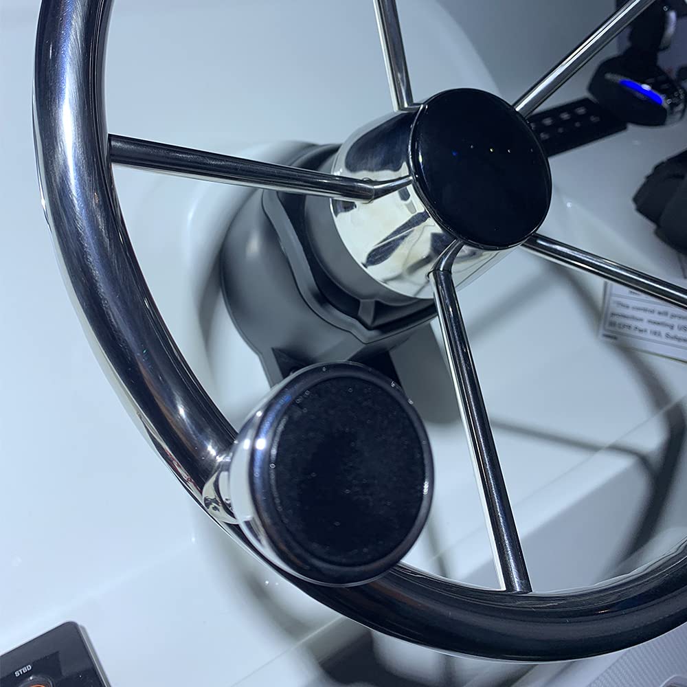 Manopola Sterzo Barche Acciaio 316 Pomello Volante Nautico In Acciaio Inox - Aiuto Sterzo Per Barche E Yacht Pomello Manovra Yacht - 8