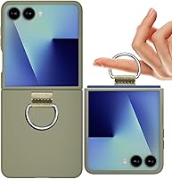 Vista 12 de AICase para Samsung Galaxy Z Flip 7 Funda Transparente con Anillo, [Anti-Amarilleo] Funda Ultradelgada de Ajuste Estrecho de PC Duro Transparente