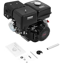 15HP 4-Stroke Gas Engine, 420CC 3600rpm Horizontal Shaft Single Cylinder Go Kart Engine Air Cooled Single Cylinder Engines Small Gasoline Engine Motor for Go-Kart Mini Bike Chipper Garden