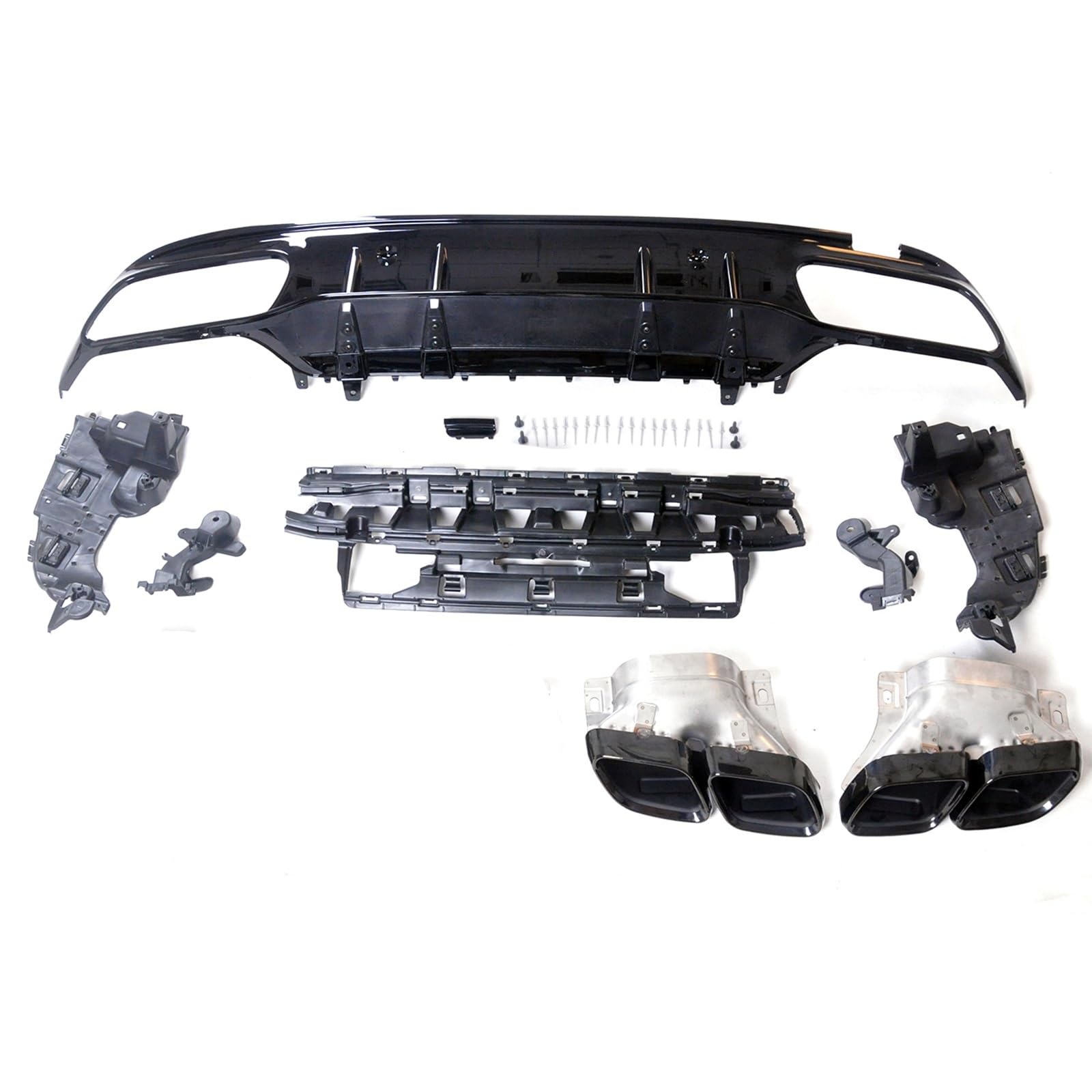 Difusor de parachoques trasero para Benz W205 Clase C AMG Sedan 2015-2021 5