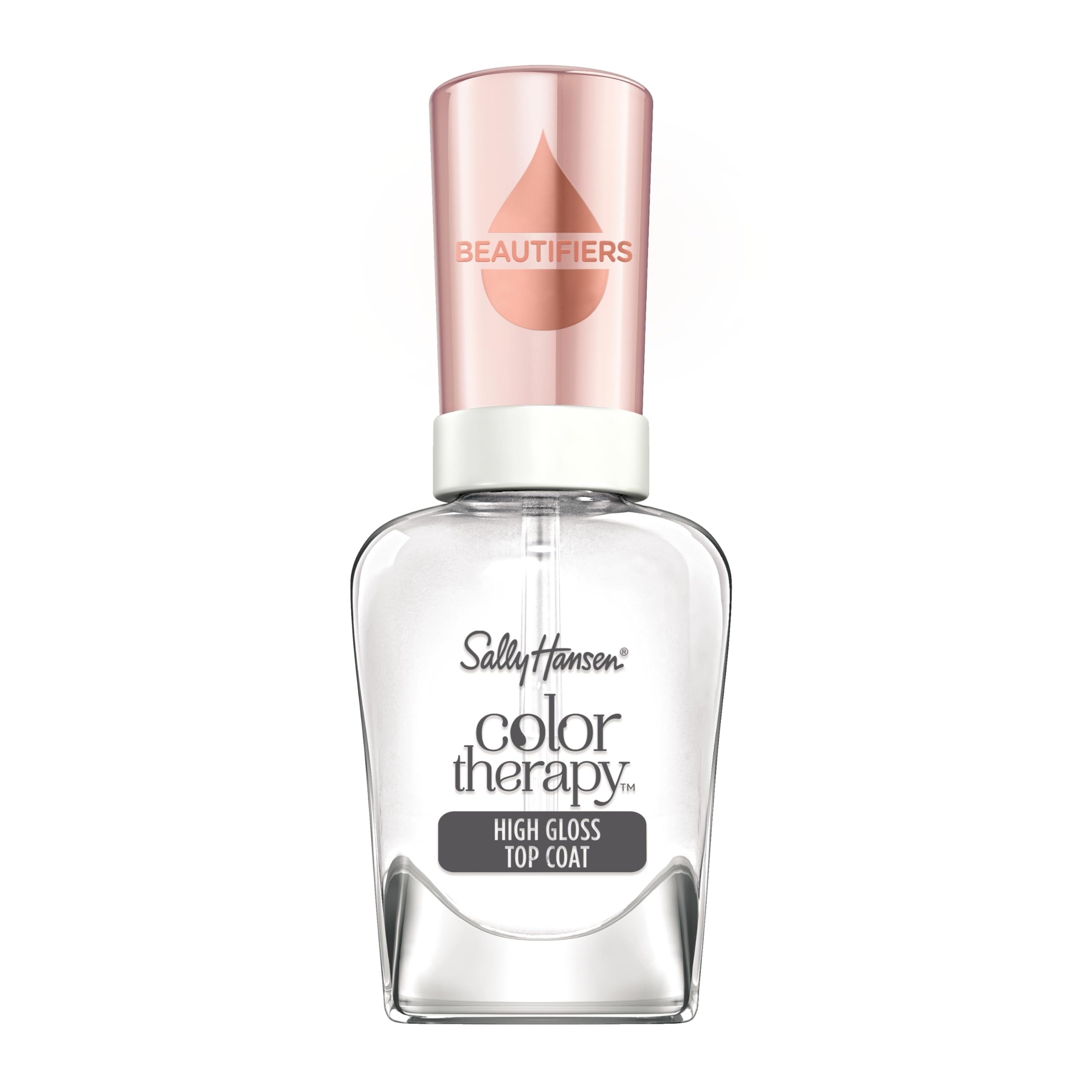 Sally Hansen Color Therapy High Gloss Top Coat | Argan Oil, Long Lasting, Healthy Nails, Nail Strengthener, Clear Nail Polish