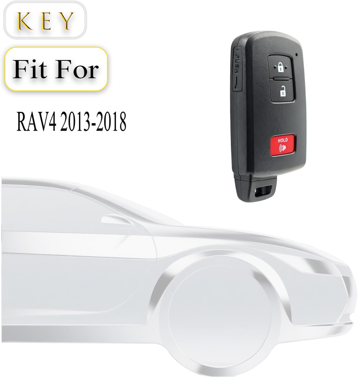 Keyless Entry Remote Control Smart Key Fob for Toyota RAV4 2013-2018 image 2
