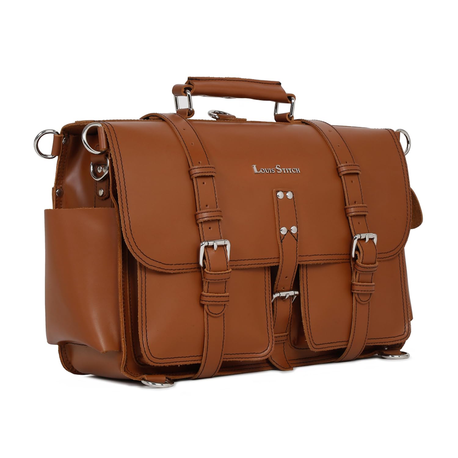 LOUIS STITCH Mens Tan Italian Leather Laptop Bag Multifunctional Executive Briefcase with Shoulder Strap Work Formal Office Travel Business (LB-TBB-TN) (B0CGM88D8N) Amazon Price History, Amazon Price Tracker