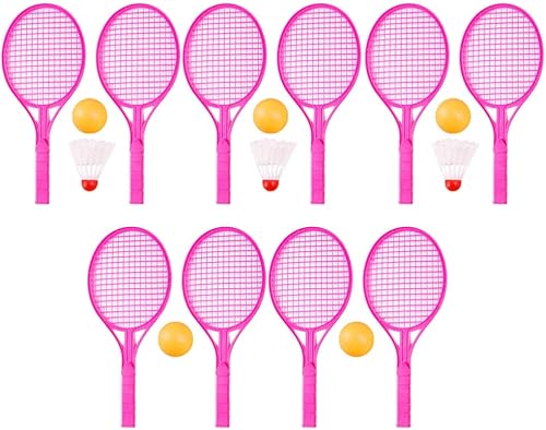 Miniatura 6 de ibasenice 10 juegos de pelota deportiva para niños con raquetas de juego al aire libre, juguetes de mesa, tenis, jardín de infantes, playa,
