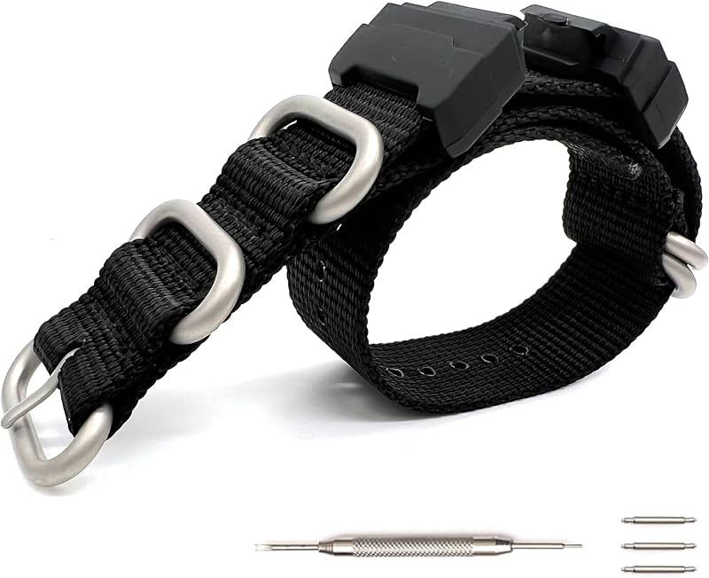 Lijinlan Military Ballistic Nylon Strap Replacement for G-Shock Watch Bands Compatible with Casio G-Shock Watch Model GW100/GA100/GA400/GD120/ DW-D5500 /DW5600E/ DW6900/DW-9052/GWM5610/GW9400