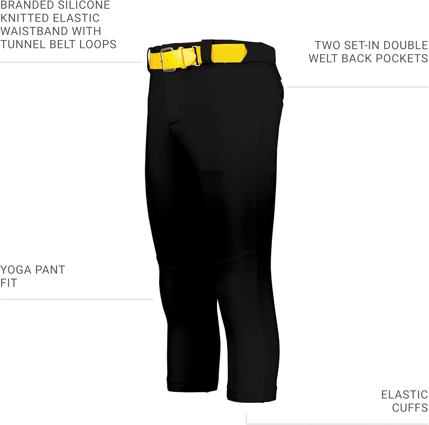 Russell Athletic Women's Russell Athletics Women's Flexstretch Softball Pants with Belt Loops - Fastpitch & Baseball Ready!