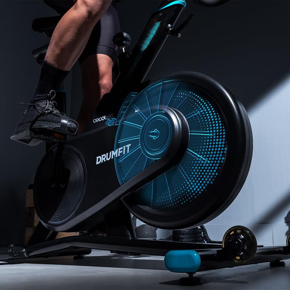 Cecotec Bicicletta Indoor DrumFit Indoor 7000 Magno Connected Resistenza Magnetica, Connettività Bluetooth, Design Compatto, Sella e Manubrio Ergonomici e Regolabili, Display LCD