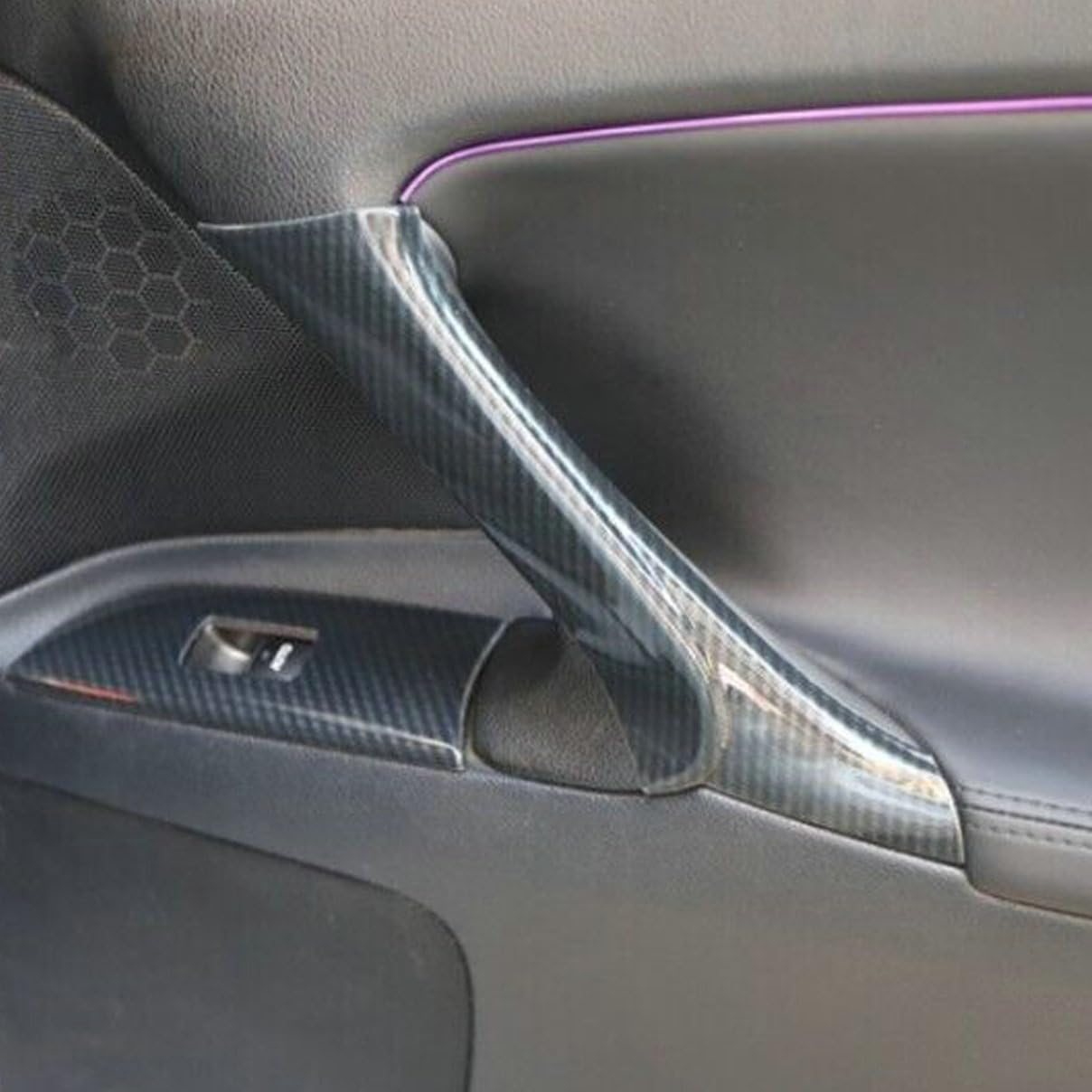 4Pcs Carbon Fiber Color Interior Door Armrest Panel Trim Plastic for Lexus is F 250 350 2006 2007 2008 2009 2010 2012 2013