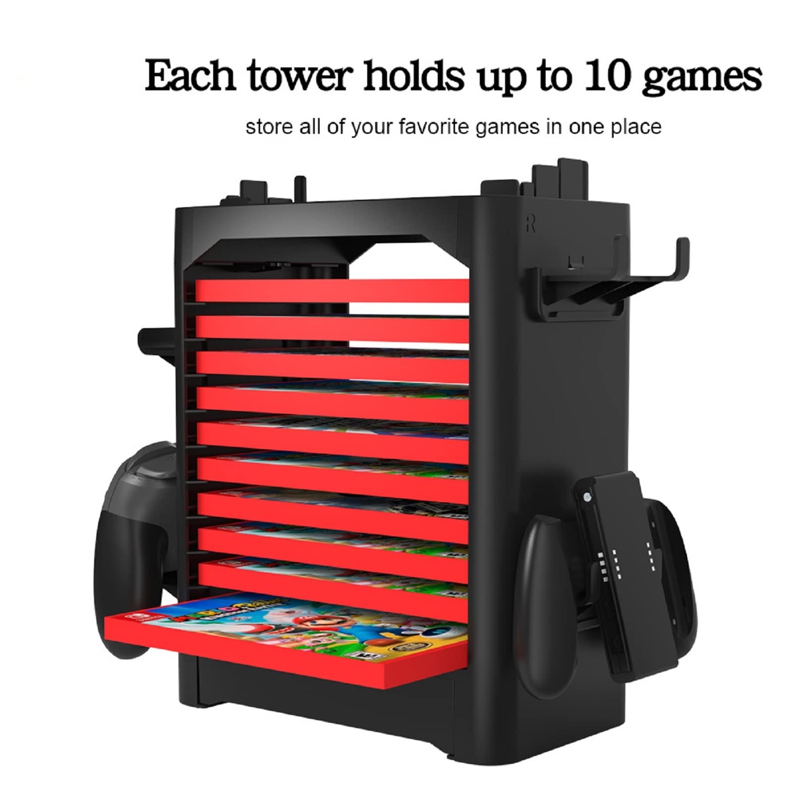 Wallfire Controller Multi-Funzione del Supporto per l'immagazzinamento del Supporto della Torre di stoccaggio del Gioco per Controller Host Console di Switch