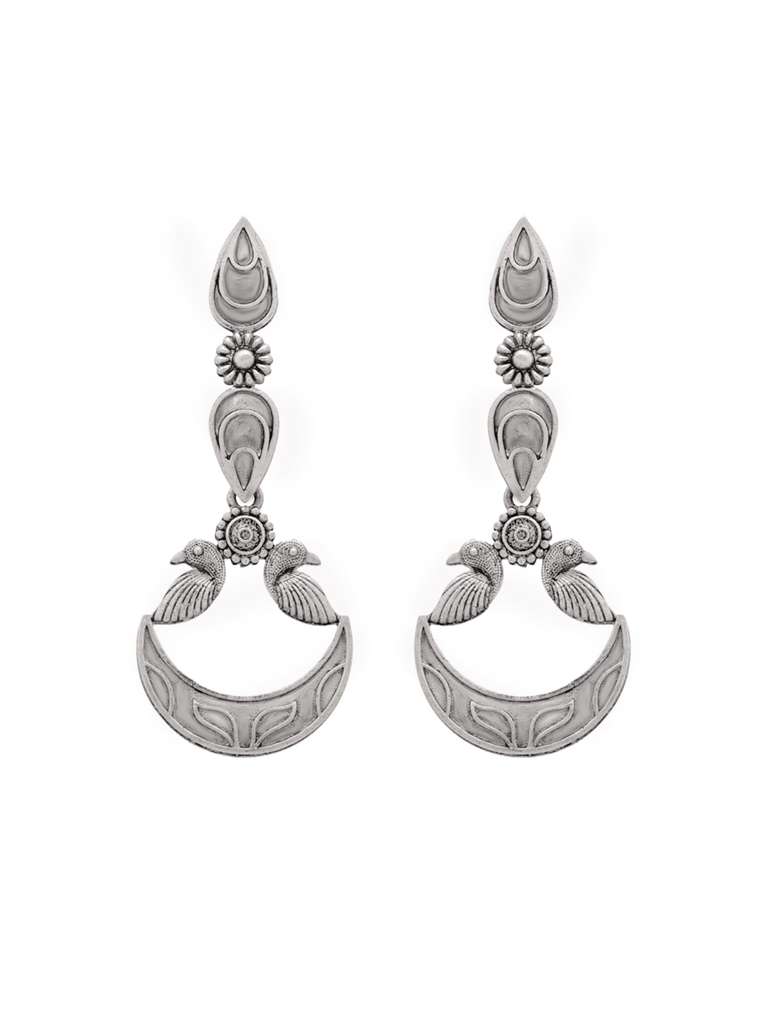 Yellow Chimes Earrings for Women Girls Silver Oxidised Long Dangler Earrings | Traditional Silver Oxidised Plated Danglers Earrings | Eternal Elegance | Birthday Anniversary Gift For Girls Women (B0CV5NPR2G) Amazon Price History, Amazon Price Tracker