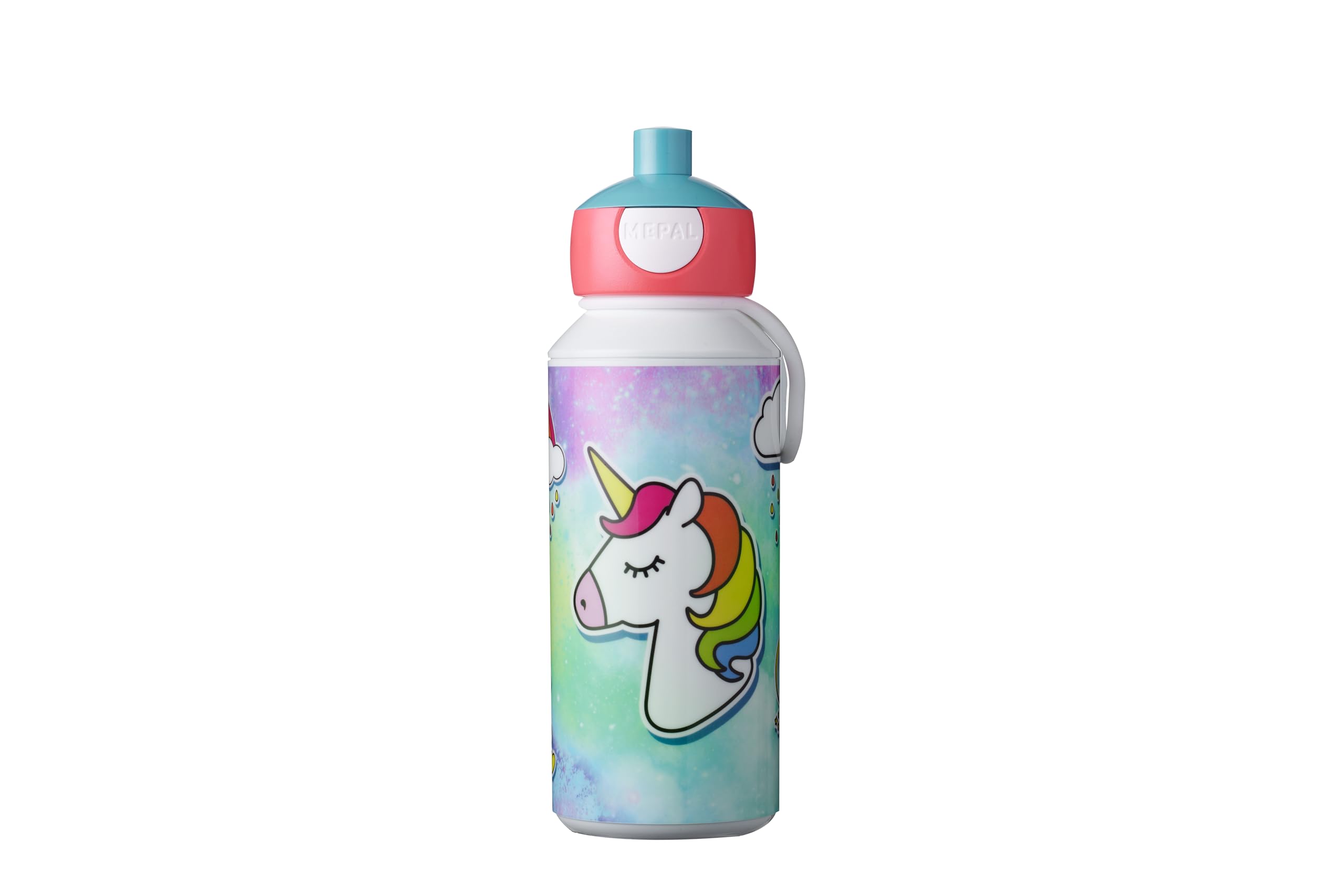 Mepal - Drinking Bottle Pop-Up Campus - Drinking Bottle - Leak Proof Drink Bottle For School - BPA-Free & Dishwasher Safe - 400 ml - Unicorn