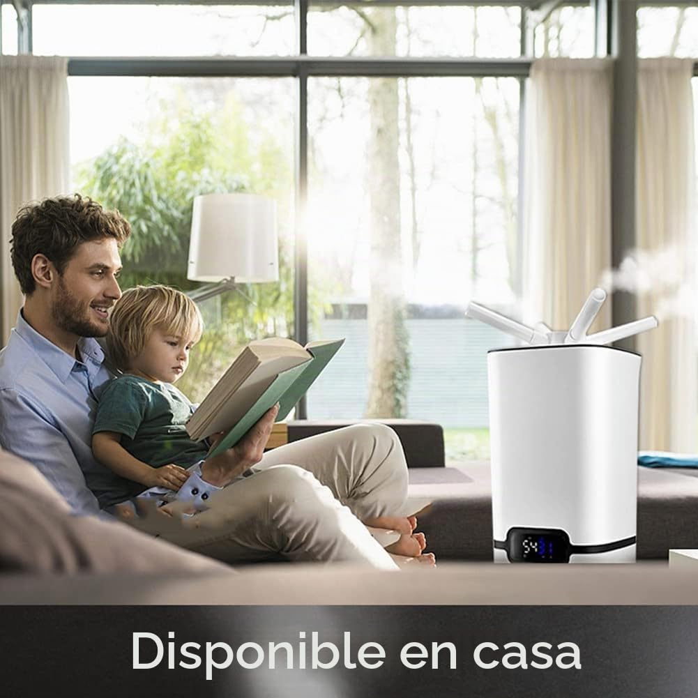 Humidificador Industrial, humidificador Grande Comercial de 16 l, humidificador para Toda la casa con Control Remoto y Temporizador, atomizadores de 3 núcleos, Humedad Personalizada, para área