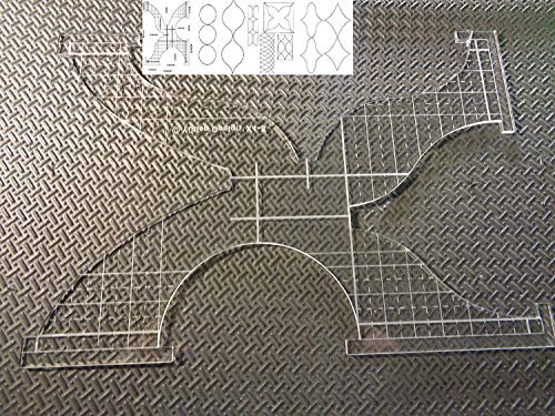 NgoSew Quilting Template Ruler 3mm Thick Spinning Wheel Swags Low Shank Machine Ruler Foot - Thumbnail 4