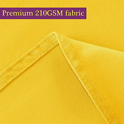 Image of Obstal 210GSM Rectangle Table Cloth, Yellow, 54 x 108 Inch | Heavy Duty Water Proof Microfiber Tablecloth, Decorative Fabric Table Cover for Outdoor and Indoor Use