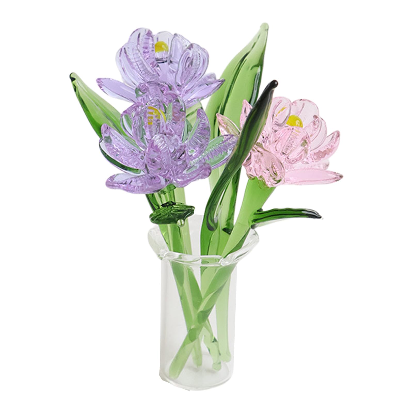 Kfwfuaee B Premium Simulated Florals Arrangement With Clear Vases For Giving Occasion Flower With Vases
