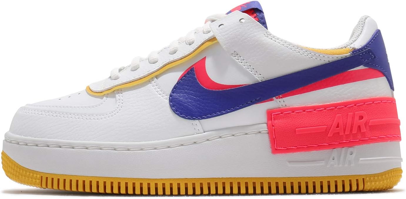 NIKE Women's Sneakers, White/Blue/Pink, Size 6