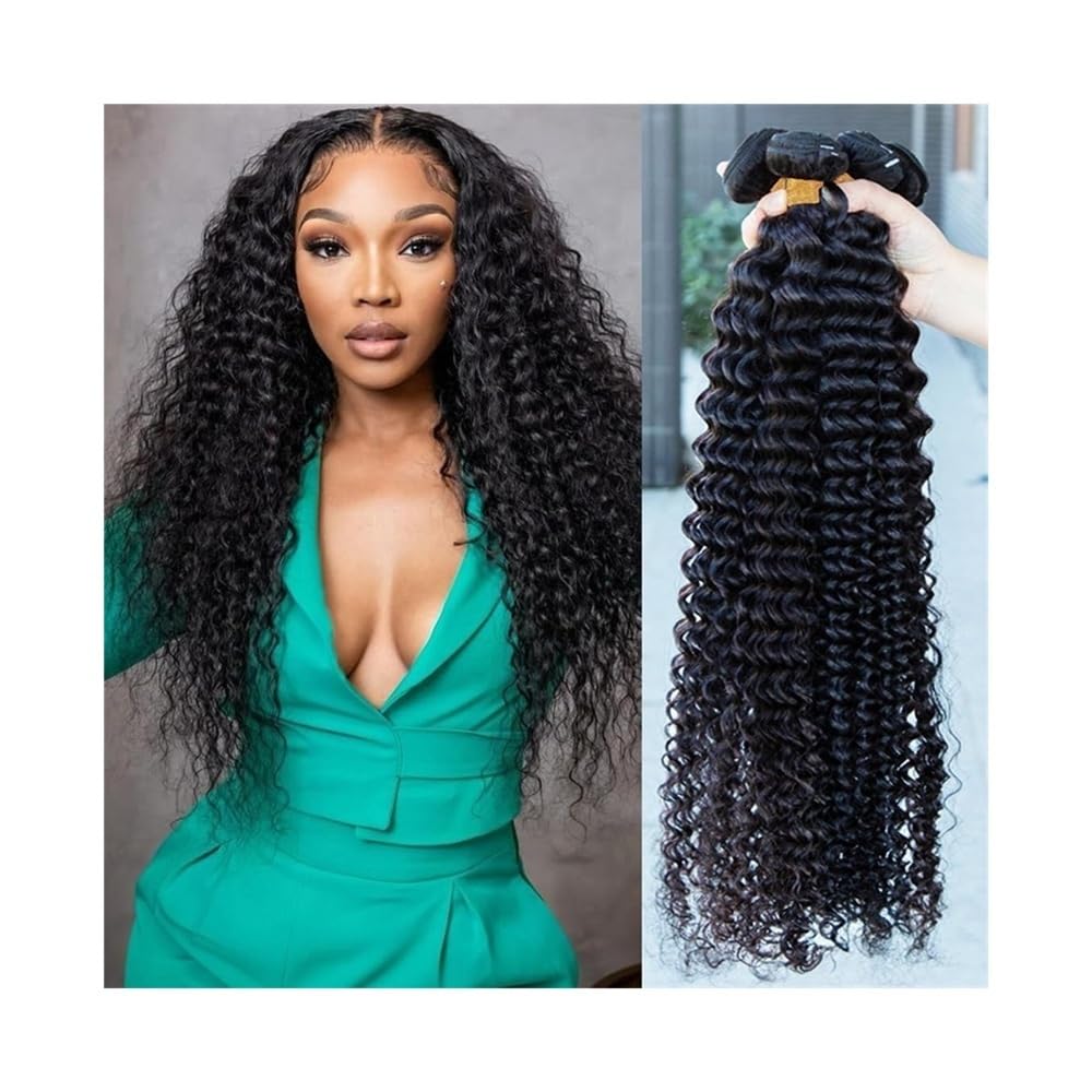 Paquetes de cabello humano de ondas profundas, extensiones brasileñas de 20 pulgadas