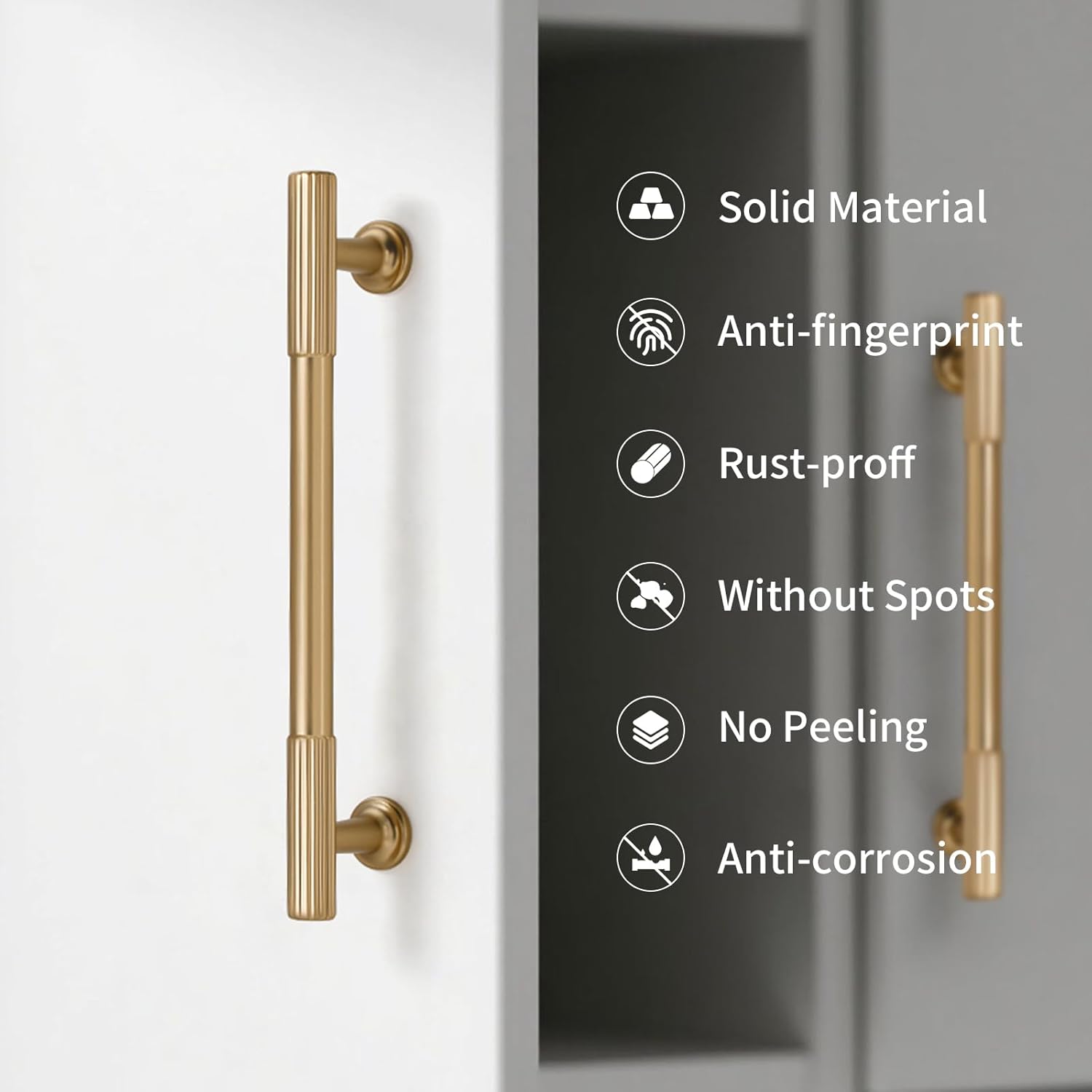 5"(128MM) Hole Centers Cabinet Pulls 10 Pack, Champagne Bronze Kitchen Drawer Pulls and Cabinet Handles, Solid Zinc Alloy Hardware for Cabinets, Cupboards & Furniture