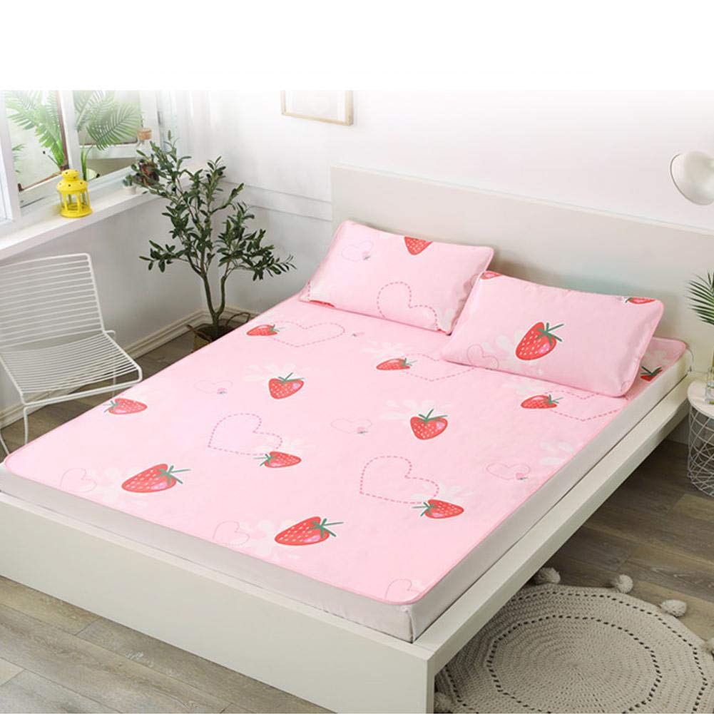 Shopping Spree Mattress Topper Twin 2Pcs Set Cartoon Pattern Foldable Summer Cooling Sleeping Mat Air ConditiPillowcase