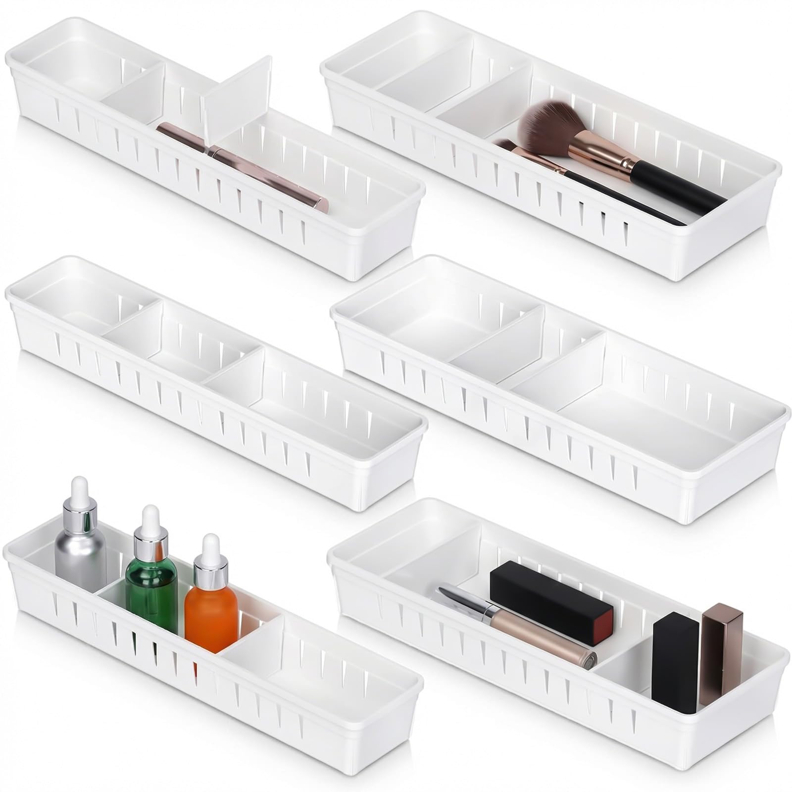 Photo 1 of Afcabakila 6-Piece Plastic Drawer Organizer Set