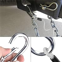 Vista 4 de AUCELI Cable de seguridad en espiral de acero inoxidable para remolque, cable de seguridad en espiral para remolque, cable de acero resistente