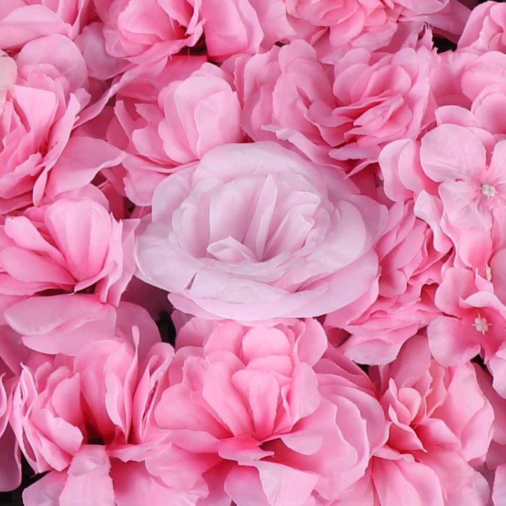 Futchoy 12x Künstliche Blumenwand Rosenwand Hochzeit Straße Hintergrund DIY Dekoration（40 x 60 x 2 cm） (Rosa)