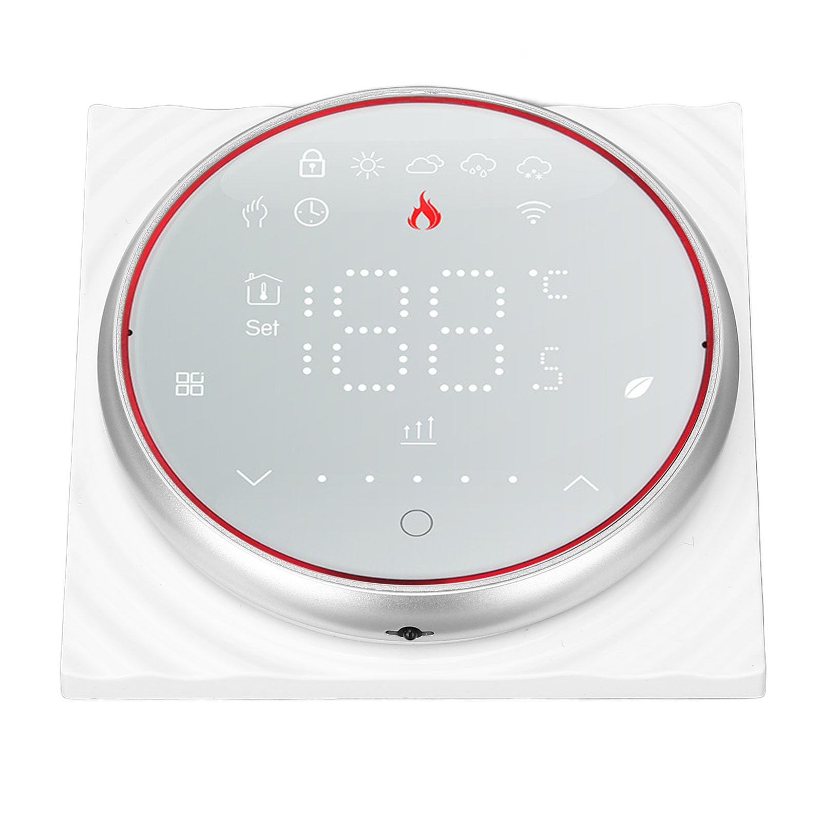 Cocoarm Inteligentny Termostat Domowy z Wyświetlaczem LED, Programowalny Sterownik Ogrzewania Podłogowego, Energooszczędna i Dokładna Kontrola Temperatury do Użytku Domowego (WHITE)