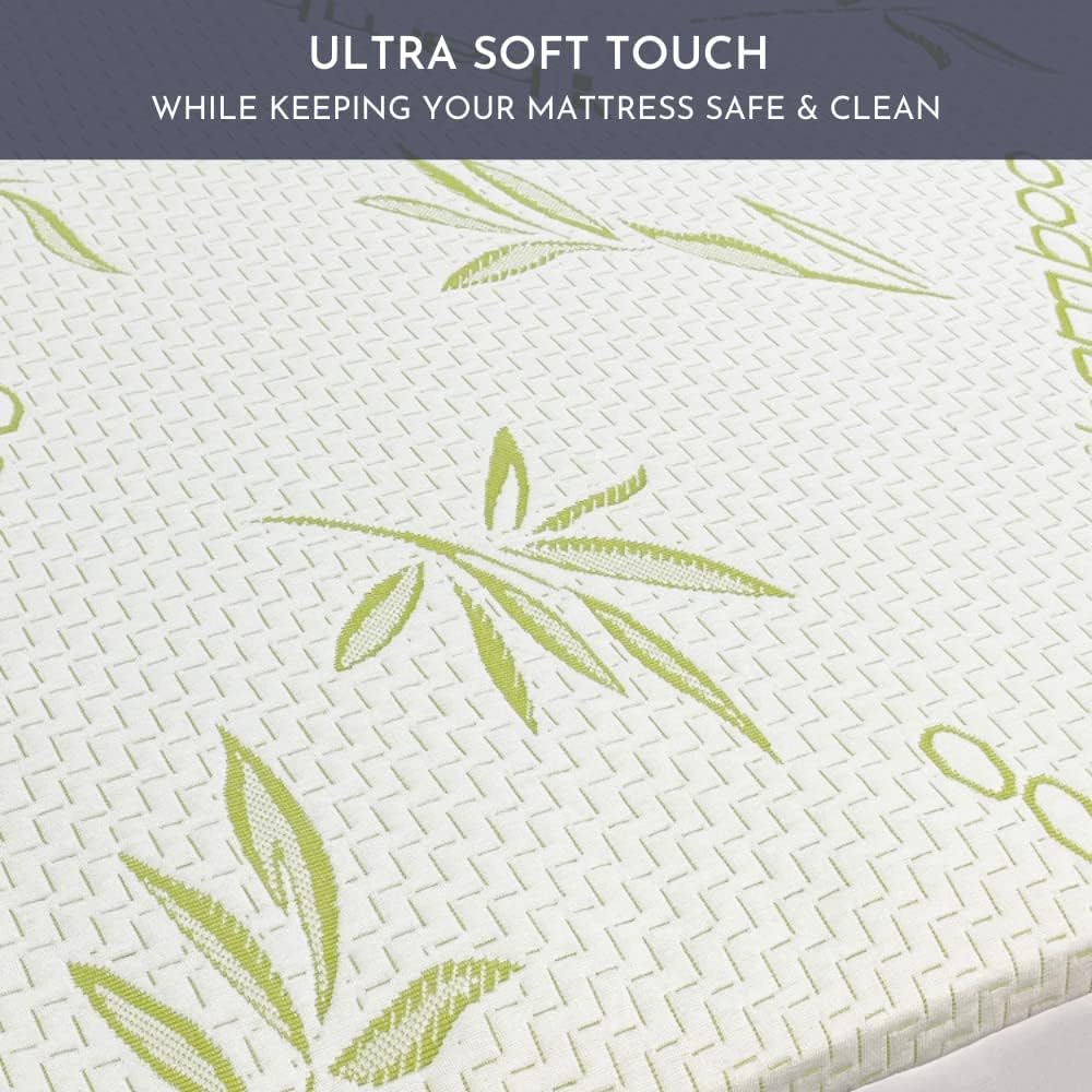 Twin Bamboo Waterproof Mattress Protector with Zipper