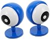 Blue Eye Motorcycle Helmet Decoration Pair for Kids and Women, Cute Funny Ski Helmet Accessory for Snowboarding and Electric Bike Car Decor