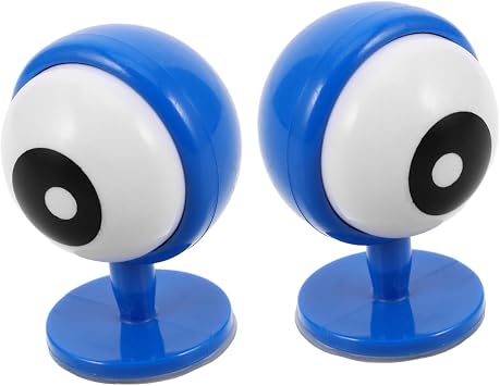 Blue Eye Motorcycle Helmet Decoration Pair for Kids and Women, Cute Funny Ski Helmet Accessory for Snowboarding and Electric Bike Car Decor