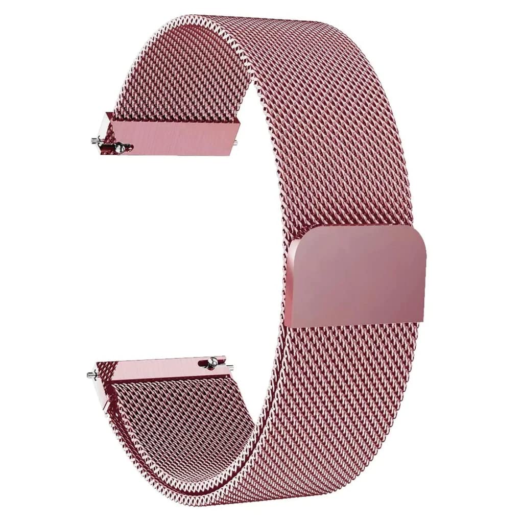 T TECLUSIVE Classic Magnetic Strap Band 20mm Compatible for Galaxy Watch 3 41mm | Galaxy Watch 42mm 4.2cm | Active 2 | Amazfit Bip | Adjustable Magnetic Metal Loop Band (Rose Gold) (B0B6PTFX8W) Amazon Price History, Amazon Price Tracker