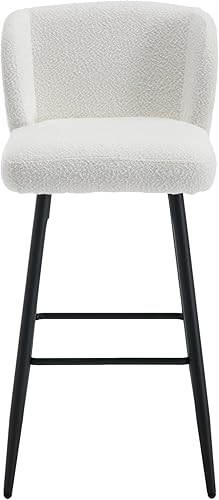 Miniatura 13 de Taburetes de bar de 26 pulgadas de altura de mostrador con respaldo, juego de 2 taburetes de bar modernos para encimera de cocina, taburetes de bar