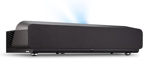 جهاز عرض ViewSonic X1000-4K Ultra Short Throw، جهاز عرض 4K للترفيه المنزلي والعائلي، 1000 ANSI Lumens، HDR، مكبر صوت Harman Kardon مدمج، WiFi، Bluetooth