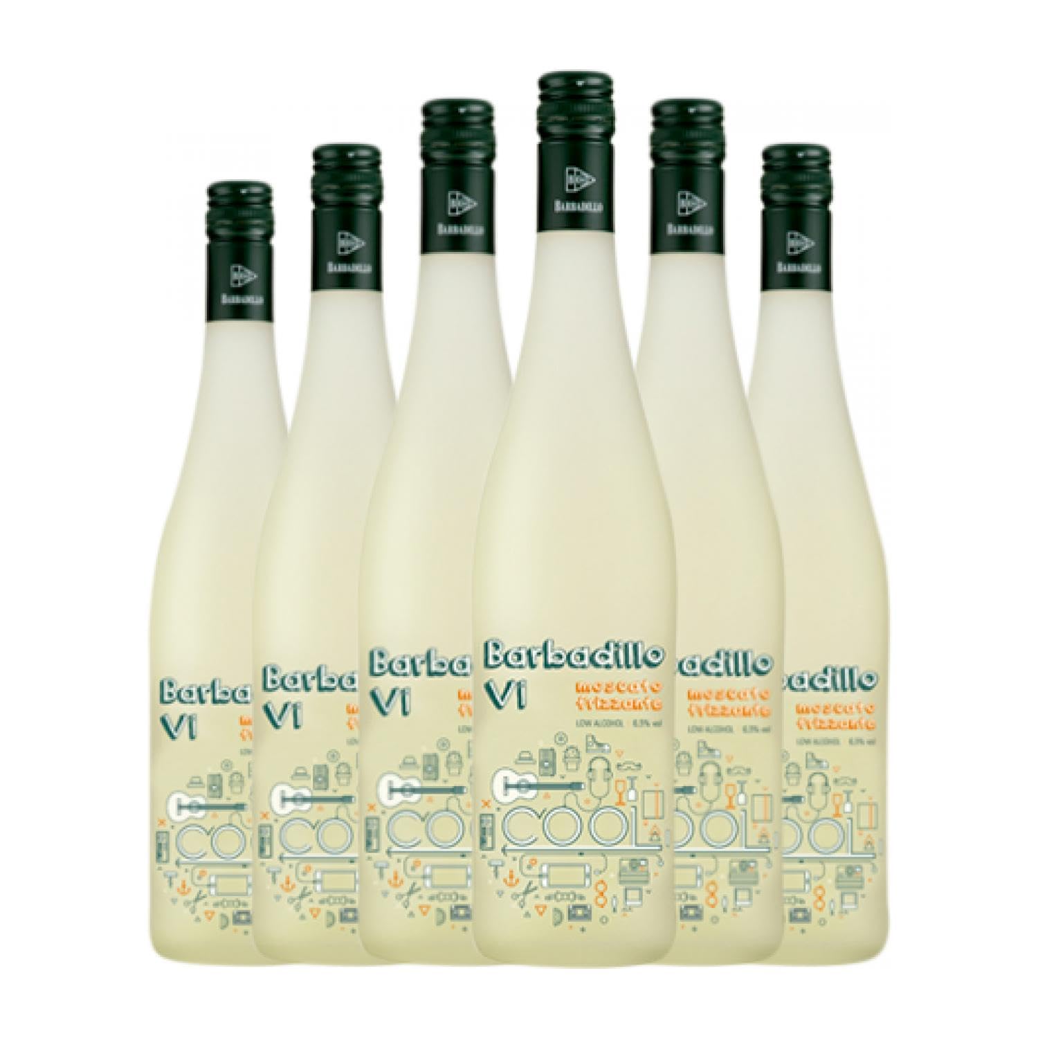 Barbadillo VI Cool Frizzante Moscatel de Alejandría Vino de la Tierra de Cádiz Joven 75 cl Vino blanco (Caja de 6 Botellas de 75 cl)
