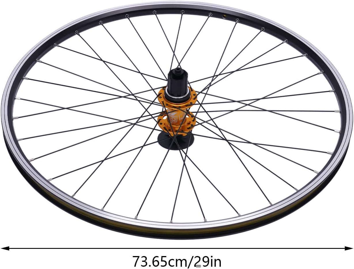 29" Mountain Bike Wheelset, 4 Bearing Mountain Bike Wheelset Carbon Hub MTB Wheels Quick Release Disc Brakes Release Front Rear Wheels Aluminum Alloy Rim Fit 7-11 Speed Cassette