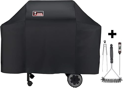Funda Kingkong 7130 para parrilla Weber Genesis II de 3 quemadores y parrillas Genesis 300, incluye cepillo, pinzas y termómetro