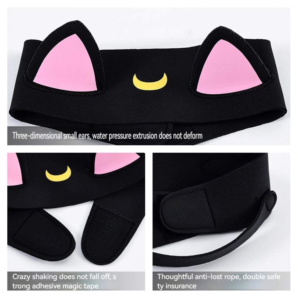 Capuche de Combinaison Oreilles de Chat néoprène 3 mm Serre-tête de plongée réglable Bandeau Protection Cheveux Cartoon pour Enfants et Adultes plongée Tuba Natation Surf