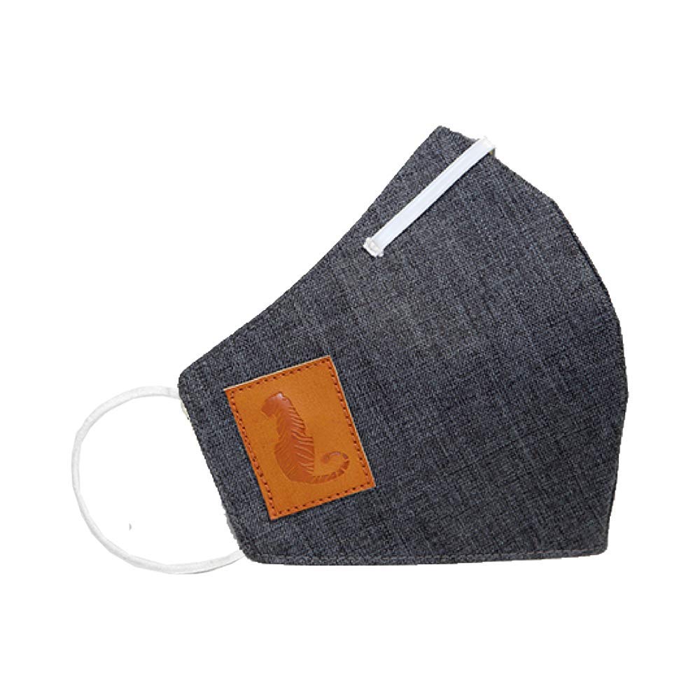 Tiger Marrón Silver Lining 2.0 Printed Reusable Unisex Mask, Grey(Medium)