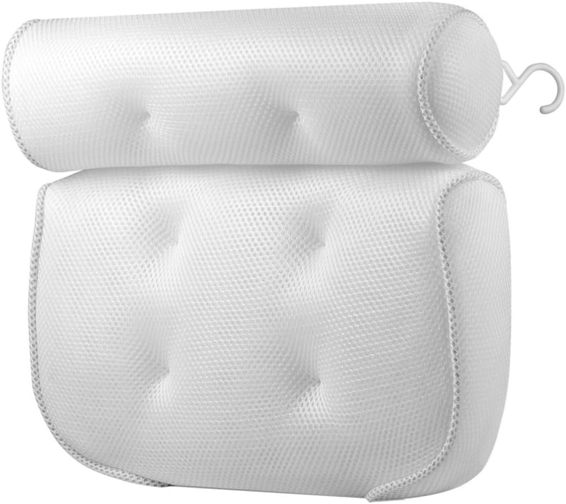 Elastic Bathroom Back Cushion Spa Tub Pillow Head Neck Rest Pillow for Bath Suction Cups