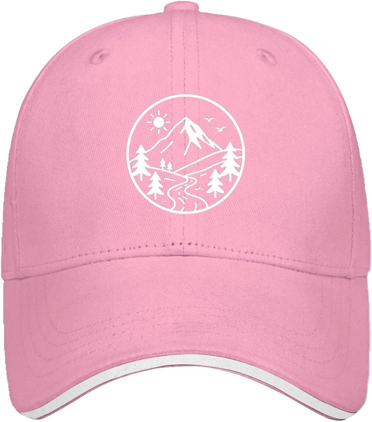Camping Hiking Outdoors I'd Rather Be Camping Tent Sunset Lids Hat for Women Adjustable Caps