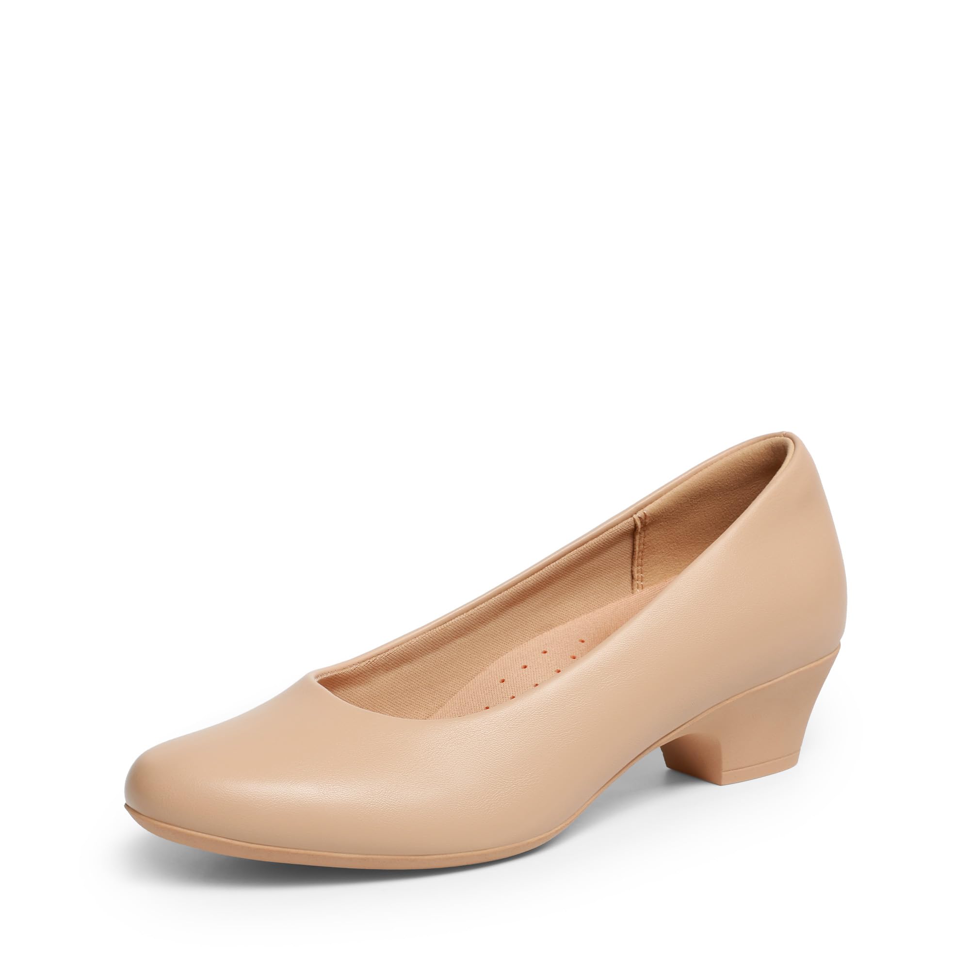 DREAM PAIRS Women's Chunky Closed Toe Dress Low Block Heels Comfortable Slip On Work Pumps Wedding Casual Shoes — view 13