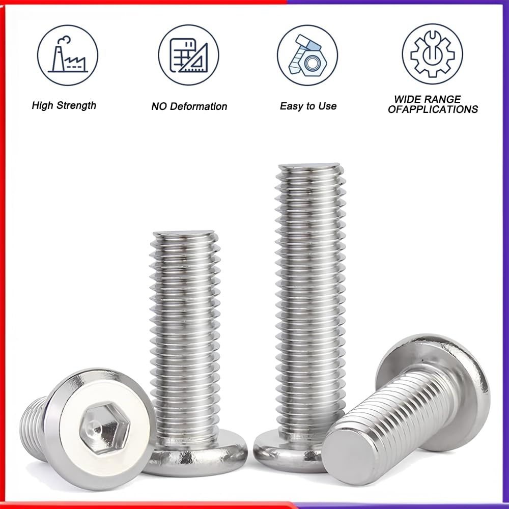 Stainless Steel Socket Head Screws - 50PCS -5