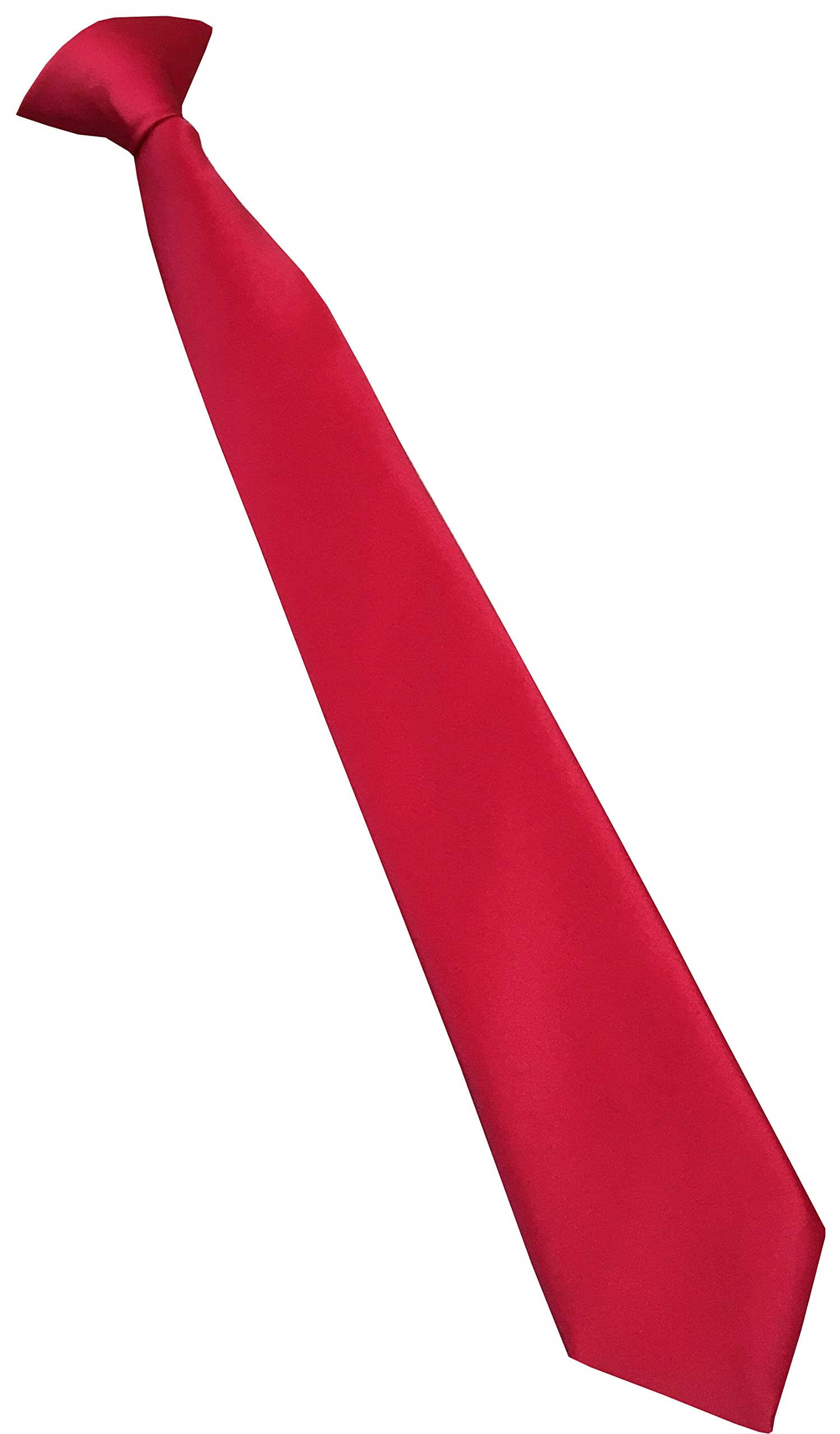 Great British Tie Club Boys (Under 10's) Satin Clip On Ties (Red)