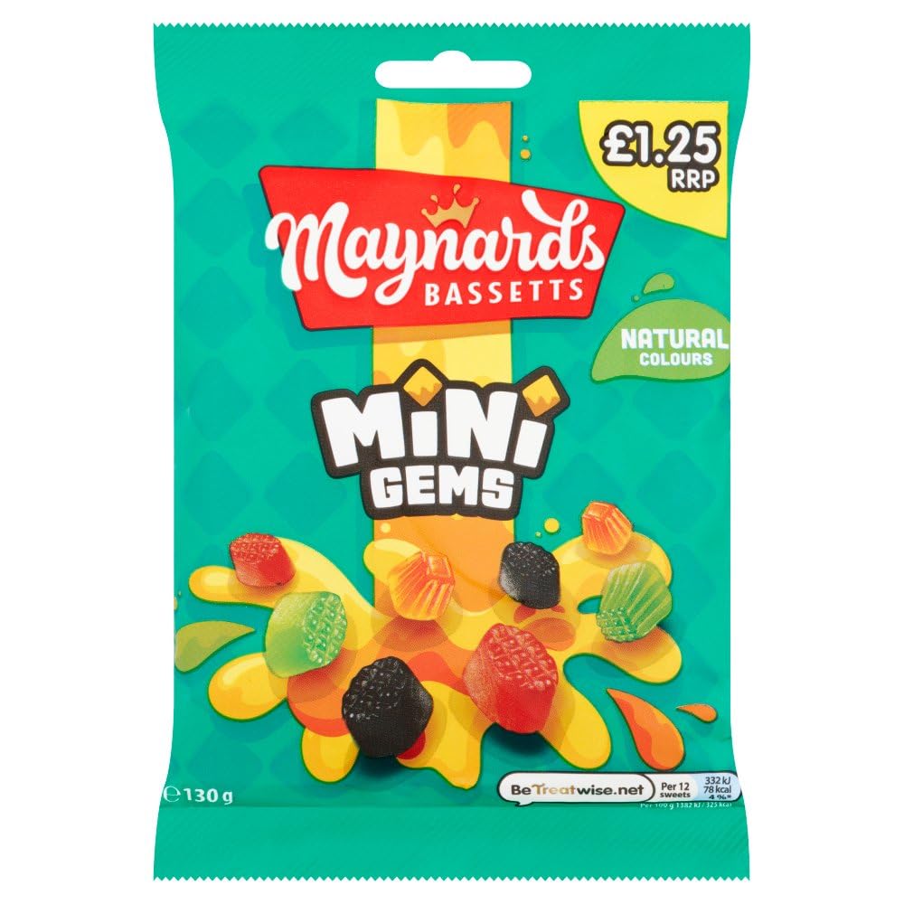 Maynards Bassetts Sweet Bags 10 x 130g (Mini Gems)