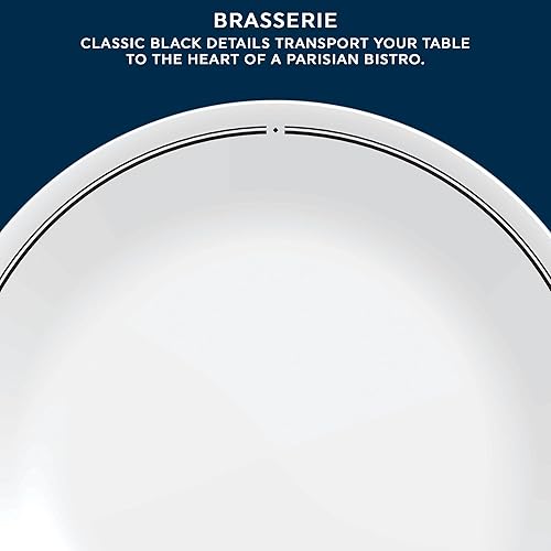 Miniatura 9 de Corelle Vitrelle - Juego de platos llanos de 10.25 pulgadas, triple capa resistente al vidrio y al astillado, platos redondos ligeros, 6 piezas