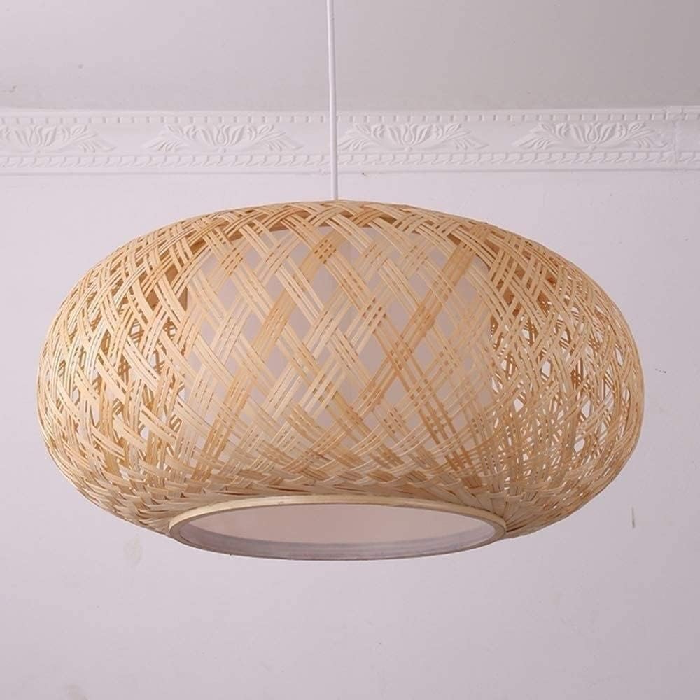 Ręcznie tkane bambusowe światło wiszące w stylu chińskiego, wykwintny żyrandol rattanowy, retro lampa sufitowa, przemysłowe wyposażenie na poddaszu do sypialni, biura, salonu