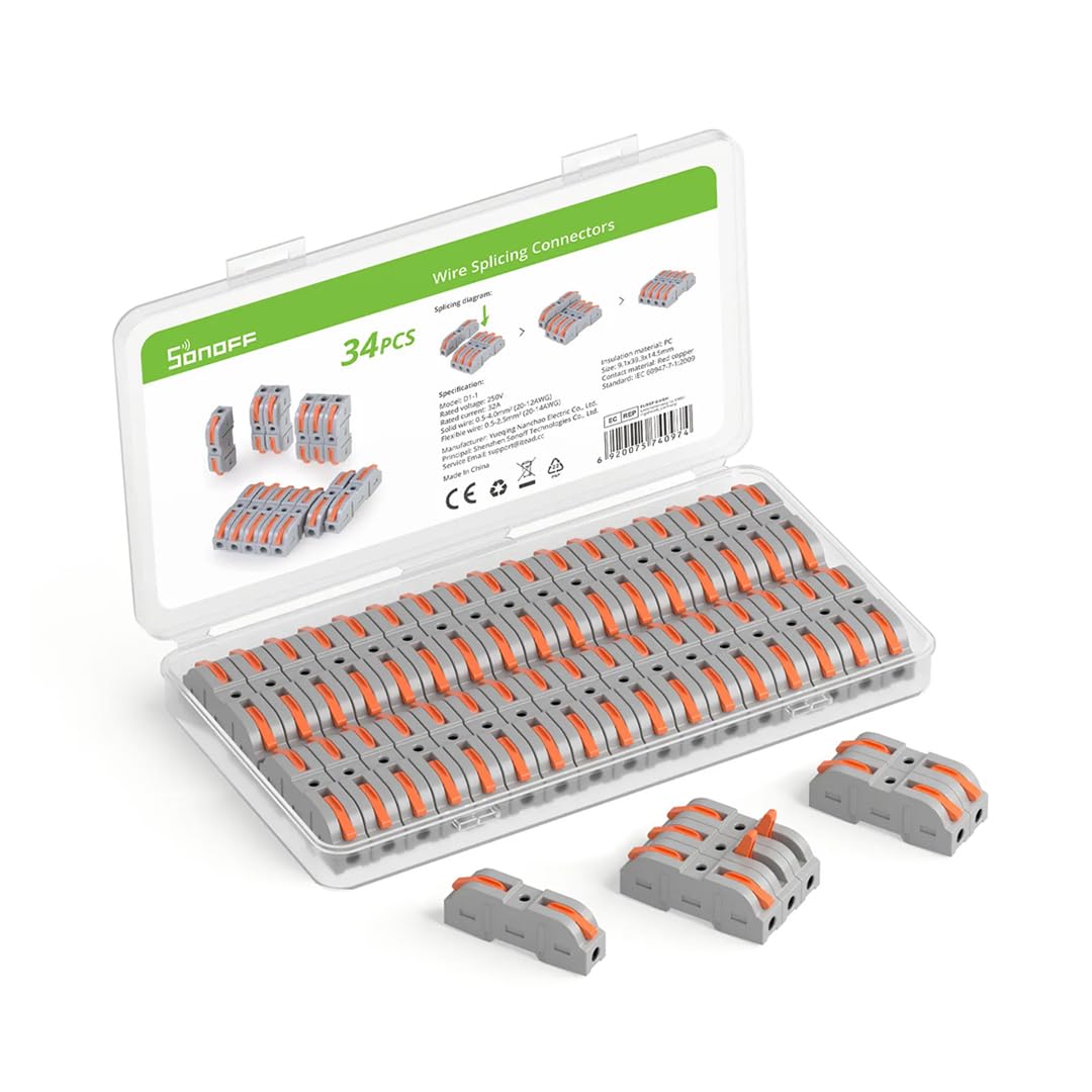 Ledgebit D1-1 Wire Splicing Connectors | Compact Lever Nut Electrical Terminal Block for 0.5–4mm² Solid & 0.5–2.5mm² Flexible Wires | Flame-Retardant, Reusable, Easy to Install-picture-10