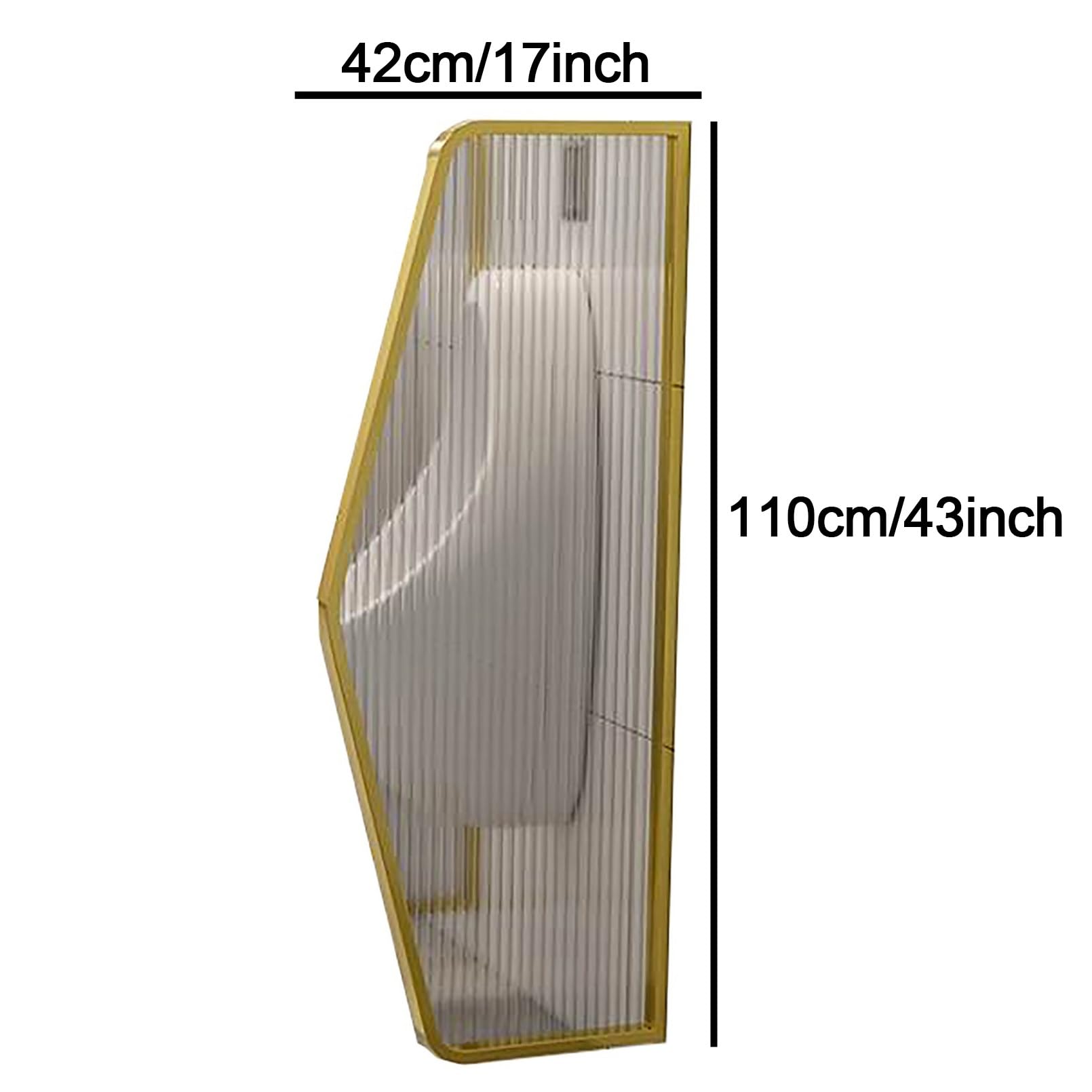 Divisorio per orinatoio a Parete, con Struttura in Acciaio Inox e Pannello in Vetro Traslucido, Ideale per bagni di casa, Ufficio, Ristorante e Hotel - Migliora la Privacy e Dona Stile.