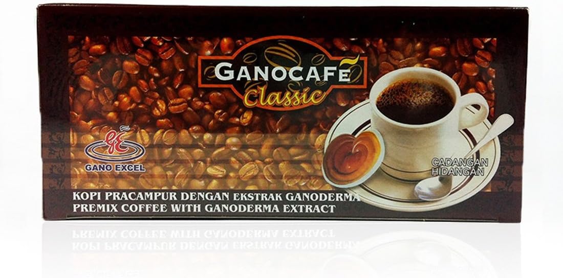 Gano Excel GanoCafe Classic Instant Black Healthy Coffee Ganoderma Lucidum Extract (1 Box = 30 sachets) (1x30)